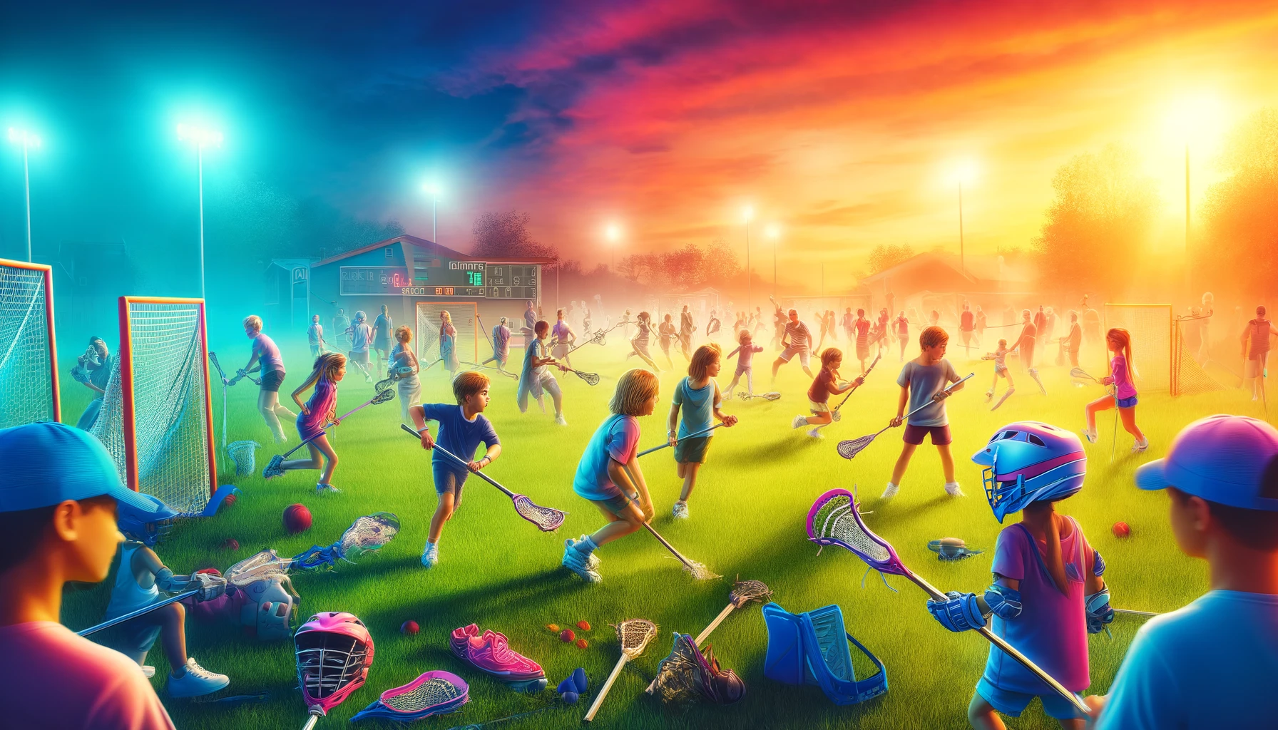 Kids Playing Lacrosse